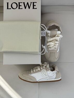 Loewe Ballet Runners 35 White and Beige RETAILS $890